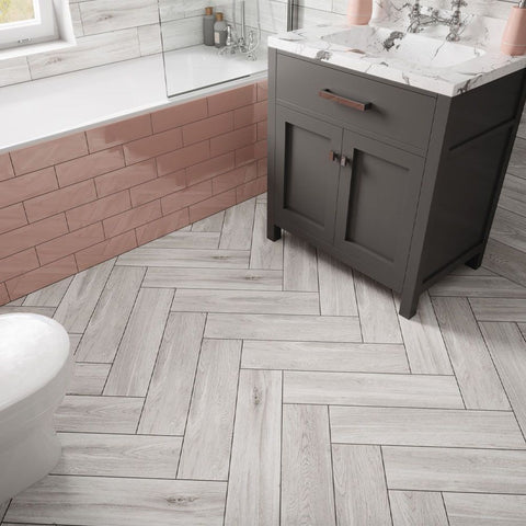 Sherwood Smoke Grey Matt Porcelain Wall & Floor Tiles - 150mm x 600mm