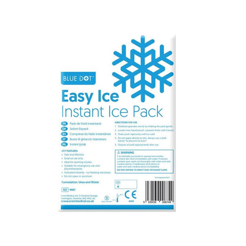 Blue Dot Easy Ice Instant Ice Pack - Pack of 10